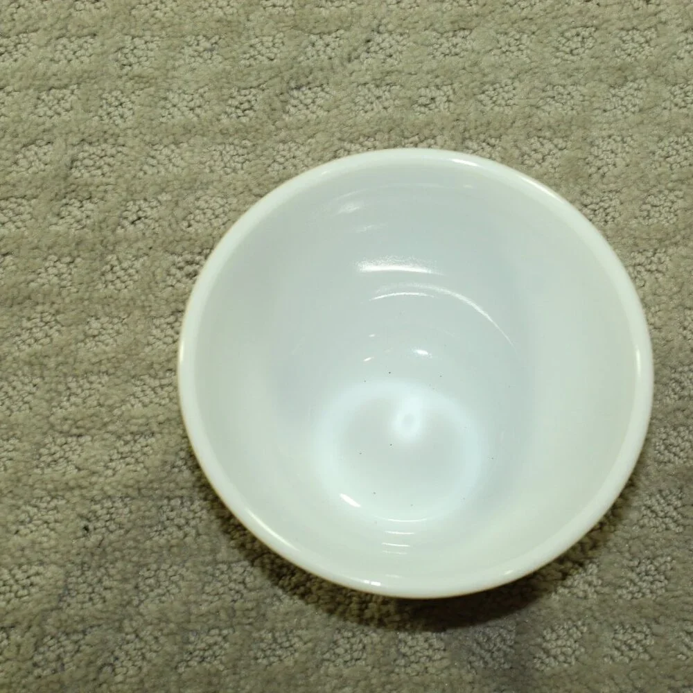 1970's Set of 4 Vintage PYREX Homestead Mixing Bowls 401 - 040 Tan Blue